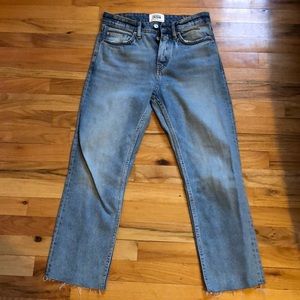 Zara straight leg cropped jeans